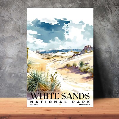 White Sands National Park Poster, Travel Art, Office Poster, Home Decor | S4 - image2